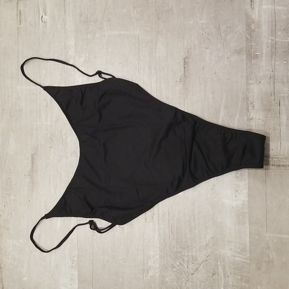 💕MINIMALE ANIMALE💕 Oasis Thong Suit One-Piece Swimsuit Dead Seas Black XL NWT - Picture 7 of 12